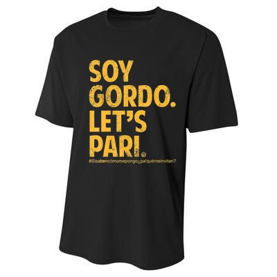 Soy Gordo Lets Pari Performance Sprint T-Shirt