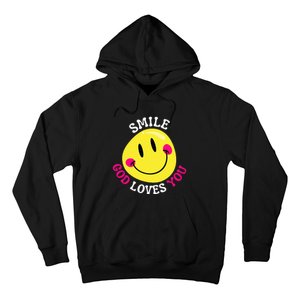 Smile God Loves You Happy Faith Love Jesus Christ VBS Cute Hoodie