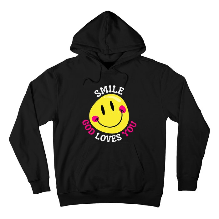 Smile God Loves You Happy Faith Love Jesus Christ VBS Cute Hoodie