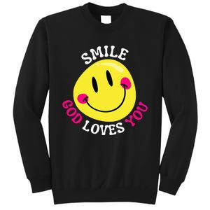 Smile God Loves You Happy Faith Love Jesus Christ VBS Cute Sweatshirt