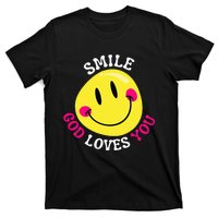 Smile God Loves You Happy Faith Love Jesus Christ VBS Cute T-Shirt