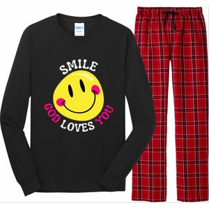 Smile God Loves You Happy Faith Love Jesus Christ VBS Cute Long Sleeve Pajama Set