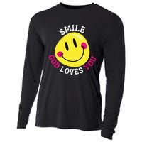 Smile God Loves You Happy Faith Love Jesus Christ VBS Cute Cooling Performance Long Sleeve Crew