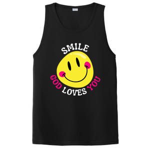 Smile God Loves You Happy Faith Love Jesus Christ VBS Cute PosiCharge Competitor Tank