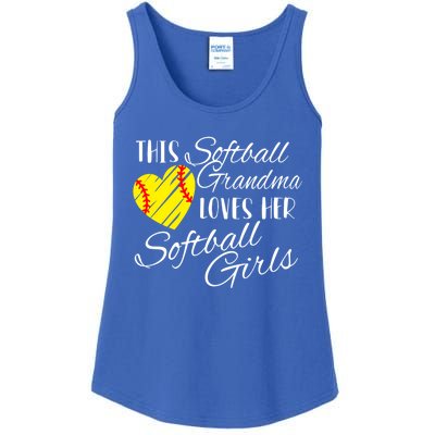 Softball Grandma Loves Her Softball Gift Ladies Essential Tank