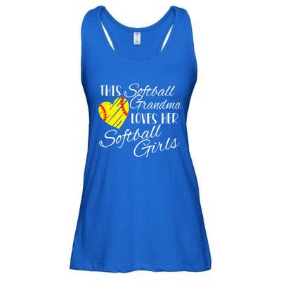 Softball Grandma Loves Her Softball Gift Ladies Essential Flowy Tank