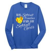 Softball Grandma Loves Her Softball Gift Tall Long Sleeve T-Shirt