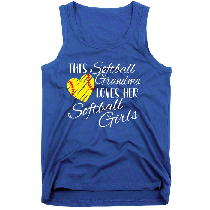 Softball Grandma Loves Her Softball Gift Tank Top