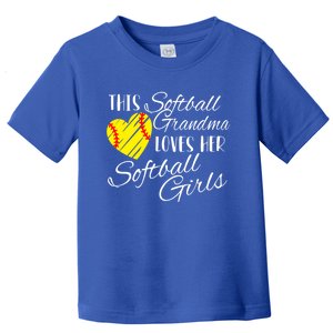 Softball Grandma Loves Her Softball Gift Toddler T-Shirt