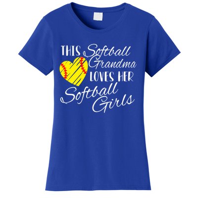 Softball Grandma Loves Her Softball Gift Women's T-Shirt