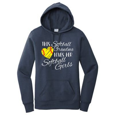 Softball Grandma Loves Her Softball Gift Women's Pullover Hoodie