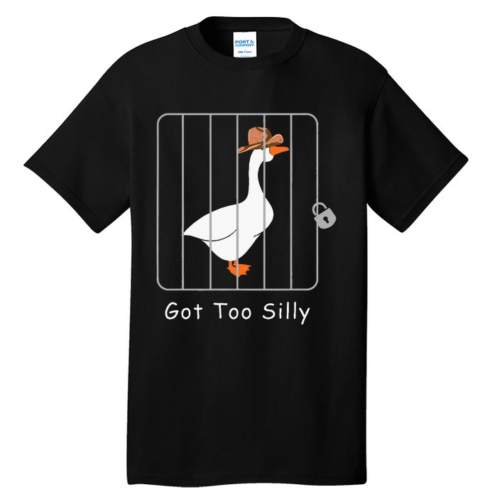 Silly Goose Lover Mugshot Meme Got Too Silly Tall T-Shirt