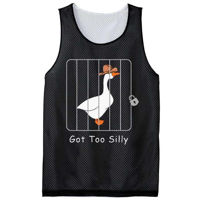 Silly Goose Lover Mugshot Meme Got Too Silly Mesh Reversible Basketball Jersey Tank