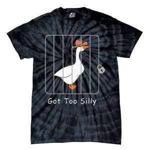 Silly Goose Lover Mugshot Meme Got Too Silly Tie-Dye T-Shirt