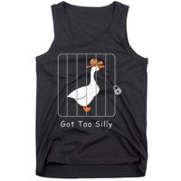 Silly Goose Lover Mugshot Meme Got Too Silly Tank Top