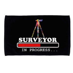 Surveyor gift Land Survey Engineer loading Progress Microfiber Hand Towel