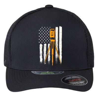 Surveyor Gifts Land Surveying Design On Back Of Clothing Flexfit Unipanel Trucker Cap