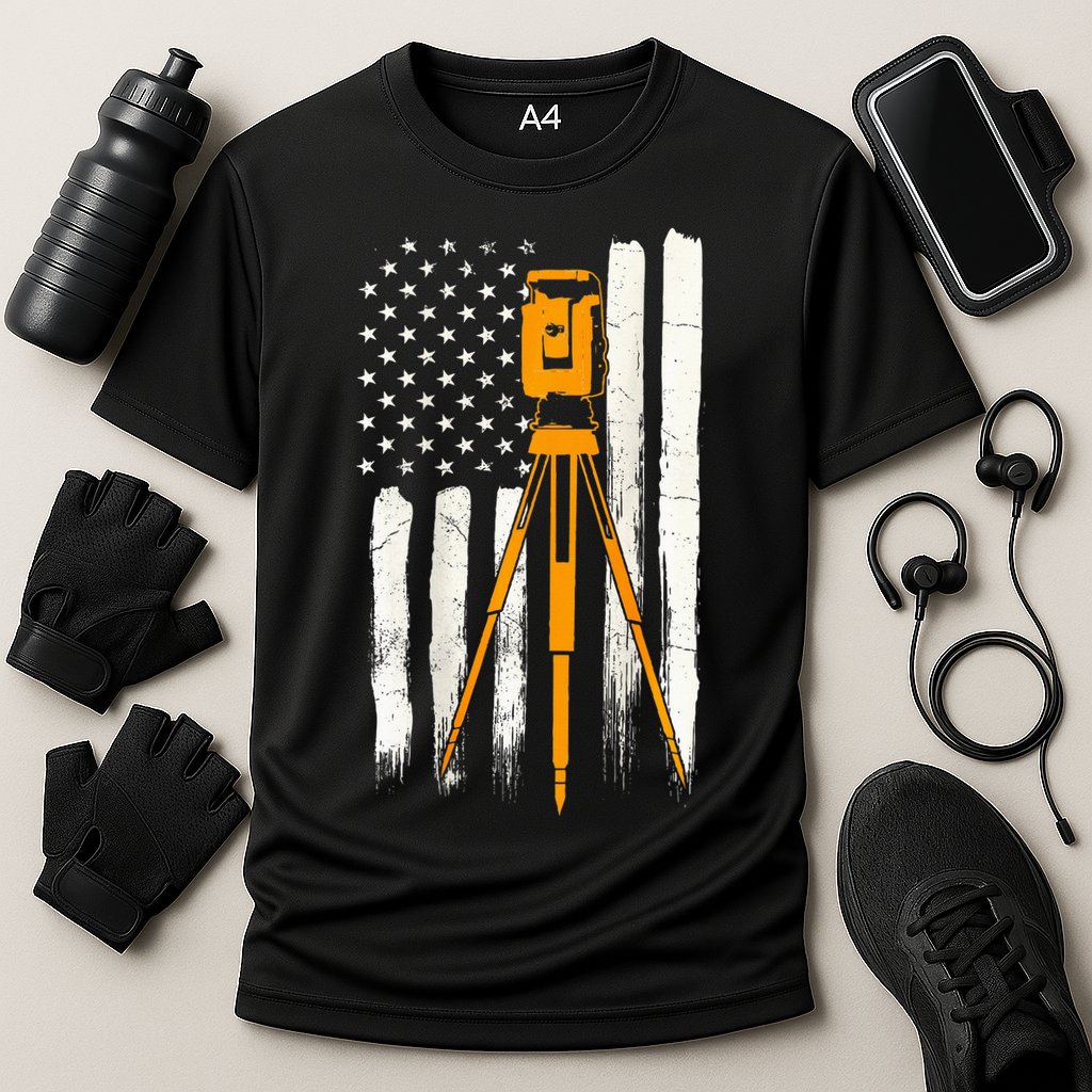 Surveyor Gifts Land Surveying Design On Back Of Clothing Cooling Performance Crew T-Shirt