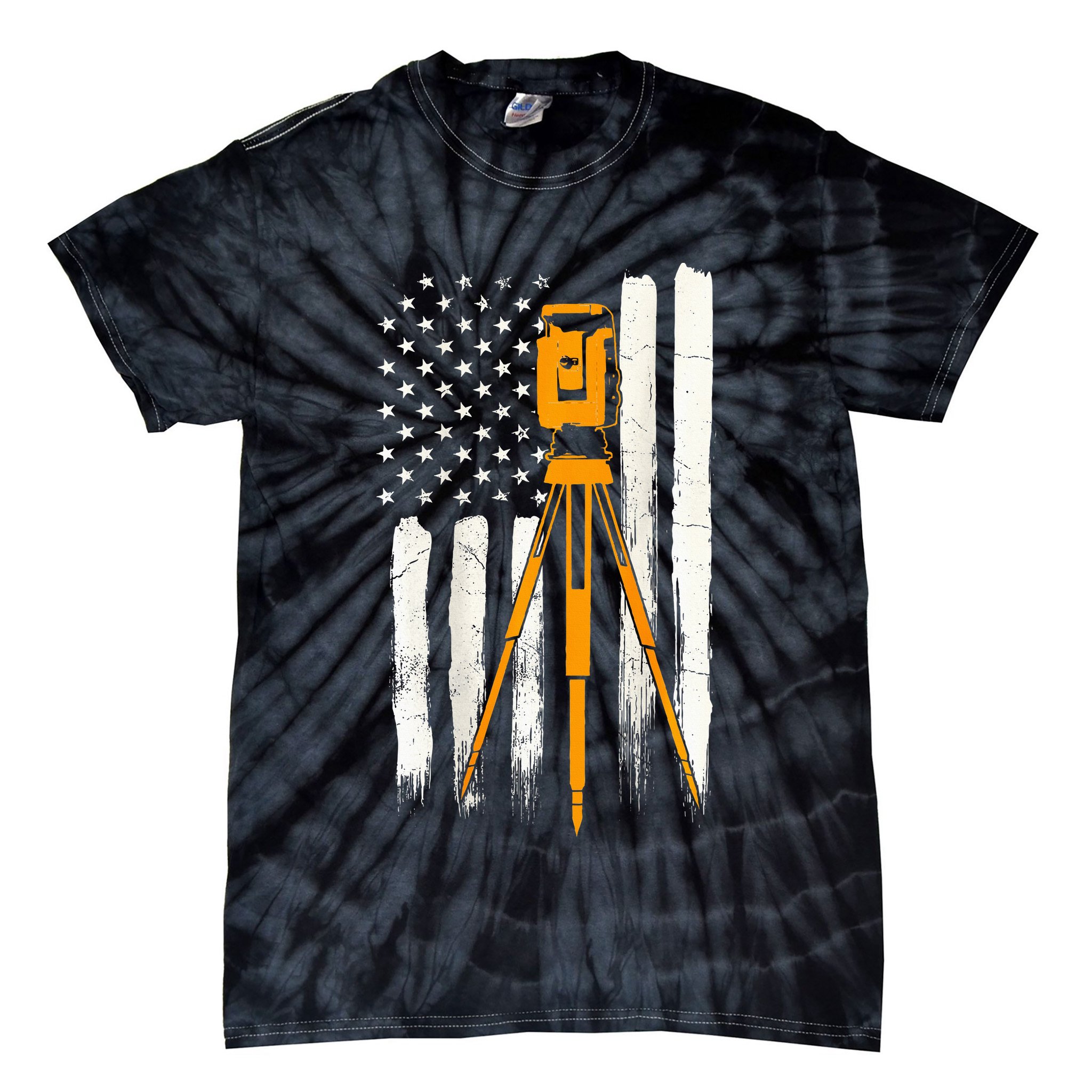 Surveyor Gifts Land Surveying Design On Back Of Clothing Tie-Dye T-Shirt
