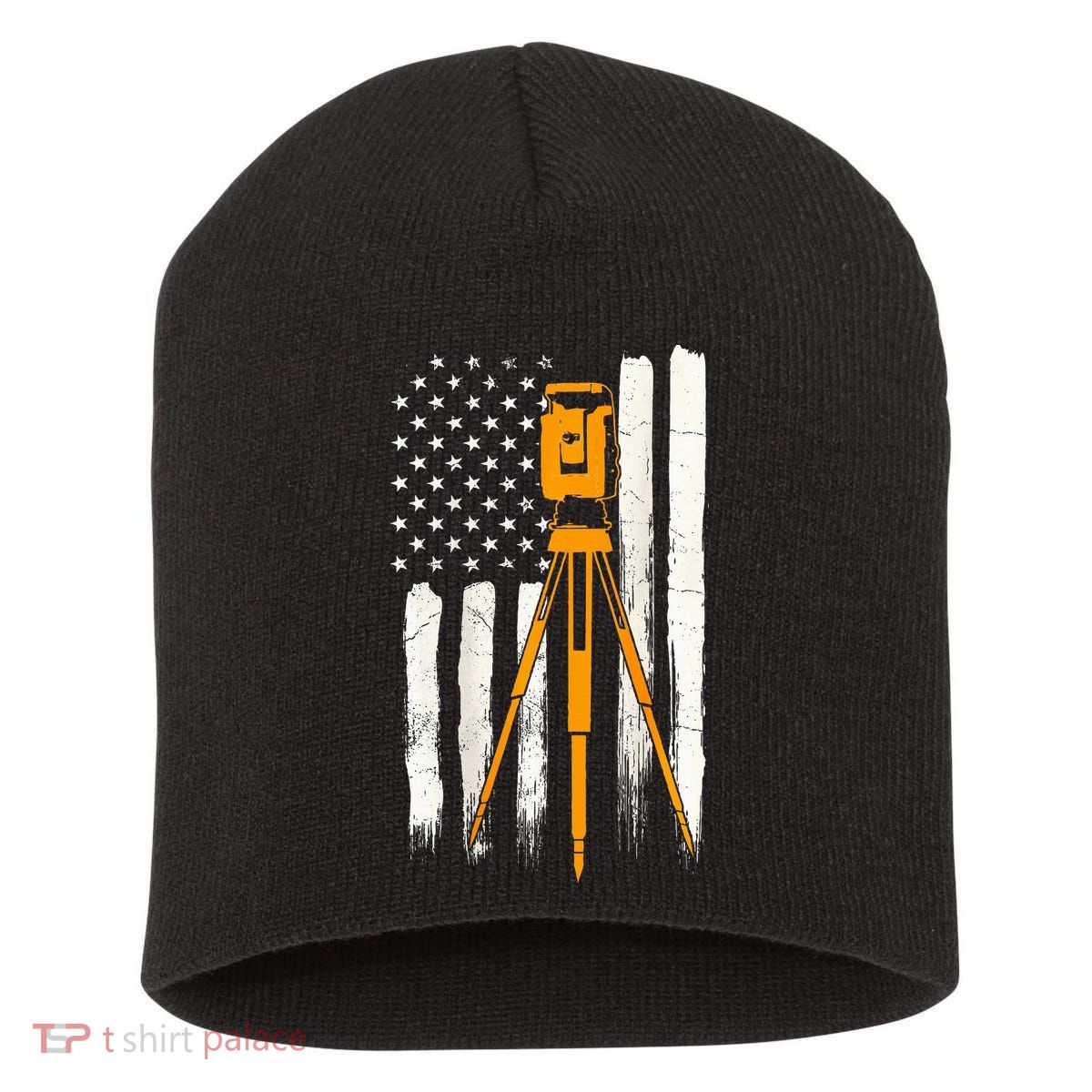 Surveyor Gifts Land Surveying Design On Back Of Clothing Short Acrylic Beanie