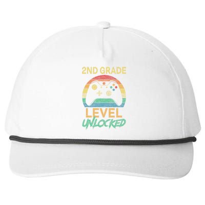 Second Grade Level Unlocked Gamer 1st Day Of School Snapback Five-Panel Rope Hat