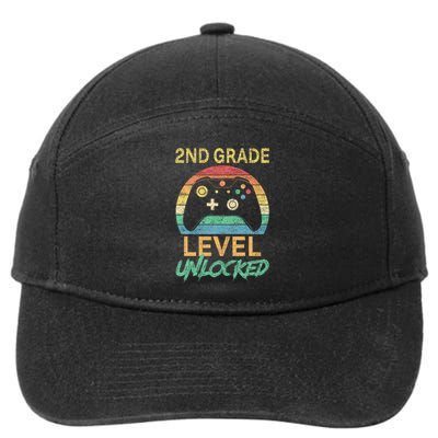 Second Grade Level Unlocked Gamer 1st Day Of School 7-Panel Snapback Hat