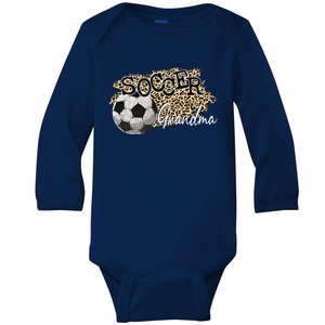 Soccer Grandma Leopard Soccer Grandma Baby Long Sleeve Bodysuit