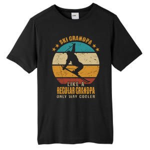 Ski Grandpa Like A Regular Grandpa Only Way Cooler Gift Skiing Gift Tall Fusion ChromaSoft Performance T-Shirt