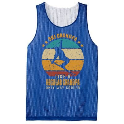 Ski Grandpa Like A Regular Grandpa Only Way Cooler Gift Skiing Gift Mesh Reversible Basketball Jersey Tank