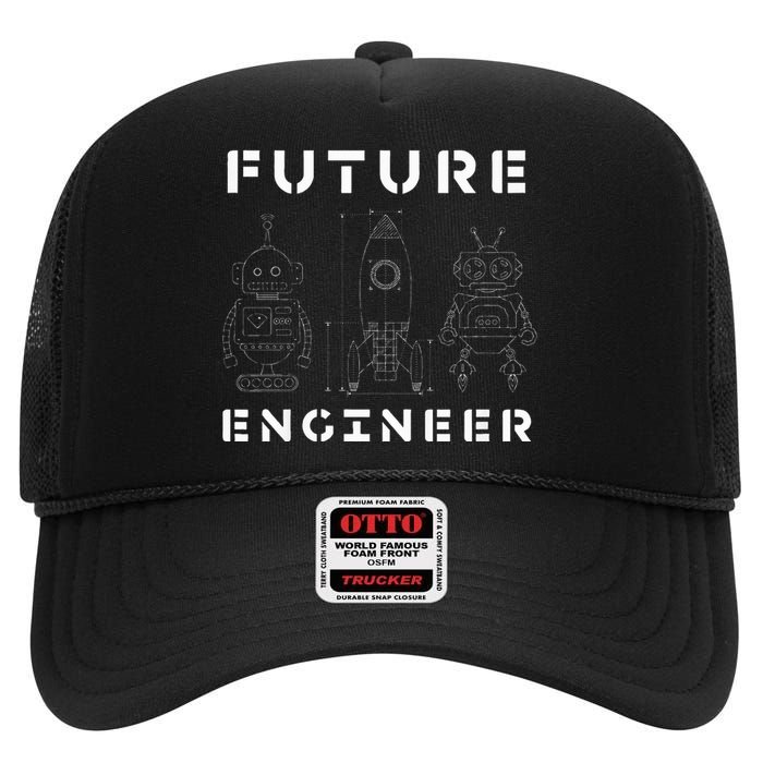 Stem Gift Love Math Physics Future Engineer High Crown Mesh Back Trucker Hat