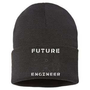 Stem Gift Love Math Physics Future Engineer Sustainable Knit Beanie