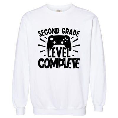 Second Grade Level Complete Last Day Of School Graduate Garment-Dyed Sweatshirt