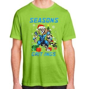 Seasons Gritings Lions Christmas Funny Christmas 2024 Adult ChromaSoft Performance T-Shirt