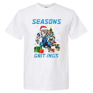 Seasons Gritings Lions Christmas Funny Christmas 2024 Garment-Dyed Heavyweight T-Shirt