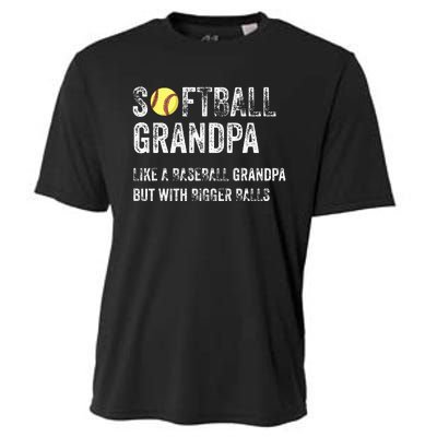 Softball Grandpa Like a Baseball Grandpa with bigger balls Cooling Performance Crew T-Shirt