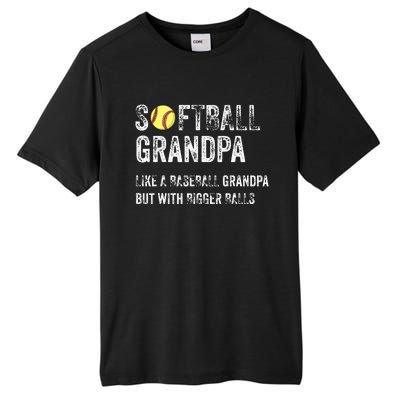 Softball Grandpa Like a Baseball Grandpa with bigger balls Tall Fusion ChromaSoft Performance T-Shirt