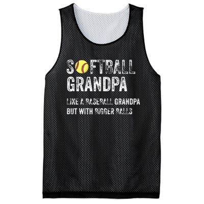 Softball Grandpa Like a Baseball Grandpa with bigger balls Mesh Reversible Basketball Jersey Tank