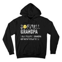 Softball Grandpa Like a Baseball Grandpa with bigger balls Tall Hoodie