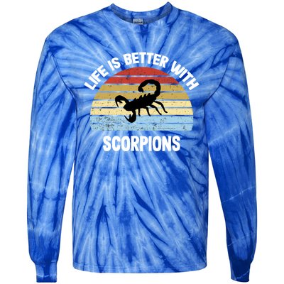 Scorpion Gift Life Is Better With Scorpions Gift Tie-Dye Long Sleeve Shirt