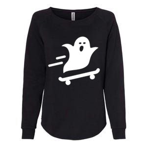 Skater Ghost Lazy Halloween Skateboarding Costume Skateboard Gift Womens California Wash Sweatshirt