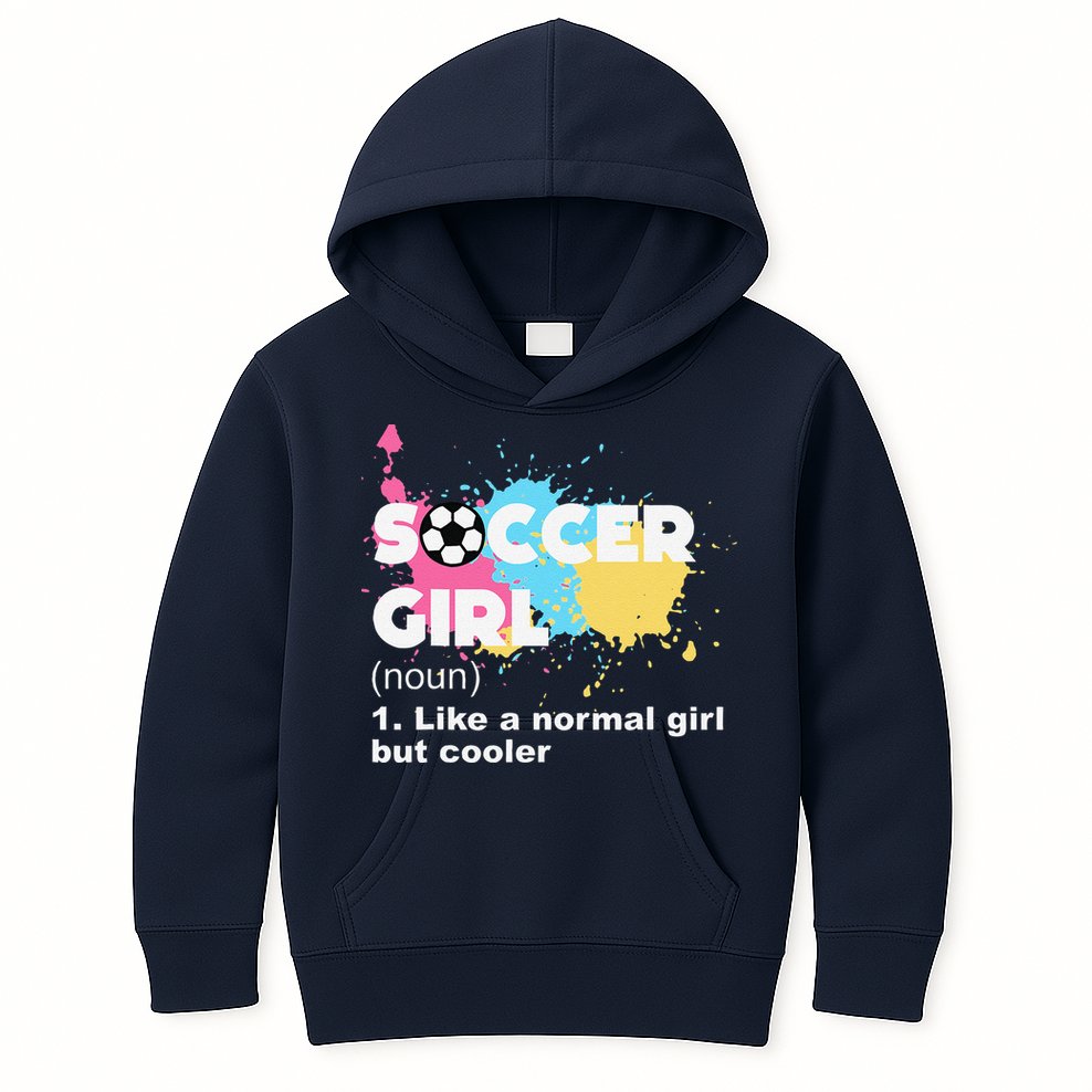 Soccer Girl Like A Normal Girl But Cooler Kids Hoodie