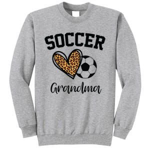 Soccer Grandma Leopard Heart Funny Mothers Day Tall Sweatshirt