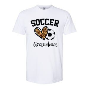 Soccer Grandma Leopard Heart Funny Mothers Day Softstyle CVC T-Shirt