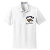 Soccer Grandma Leopard Heart Funny Mothers Day Dry Zone Grid Polo