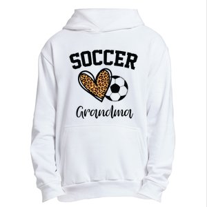 Soccer Grandma Leopard Heart Funny Mothers Day Urban Pullover Hoodie