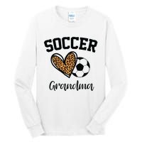 Soccer Grandma Leopard Heart Funny Mothers Day Tall Long Sleeve T-Shirt