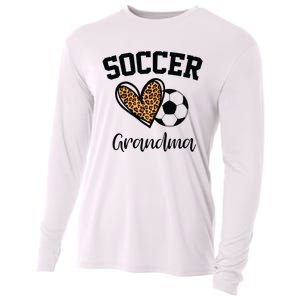 Soccer Grandma Leopard Heart Funny Mothers Day Cooling Performance Long Sleeve Crew