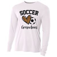 Soccer Grandma Leopard Heart Funny Mothers Day Cooling Performance Long Sleeve Crew