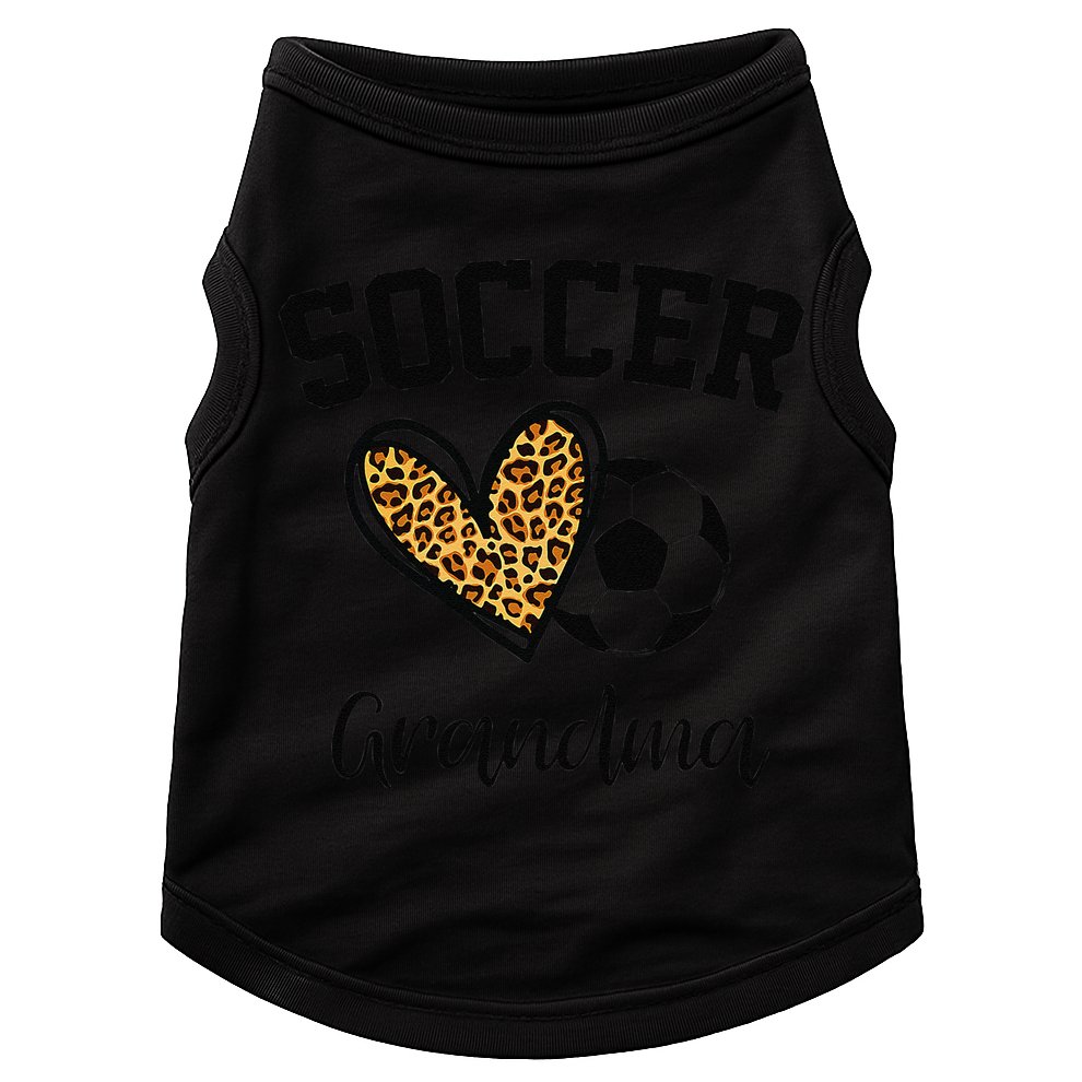 Soccer Grandma Leopard Heart Funny Mothers Day Doggie Tank