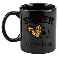 Soccer Grandma Leopard Heart Funny Mothers Day 11oz C Handle Ceramic Mug